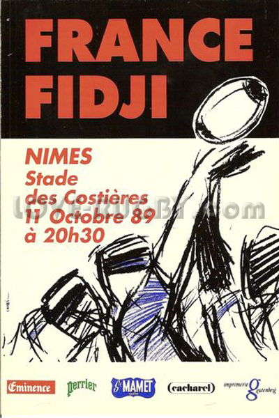 1989 France Selection v Fiji  Rugby Programme